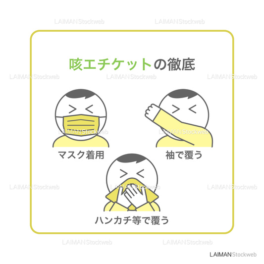 【新しい生活様式】咳エチケットの徹底(タイプ2・Mサイズ)
