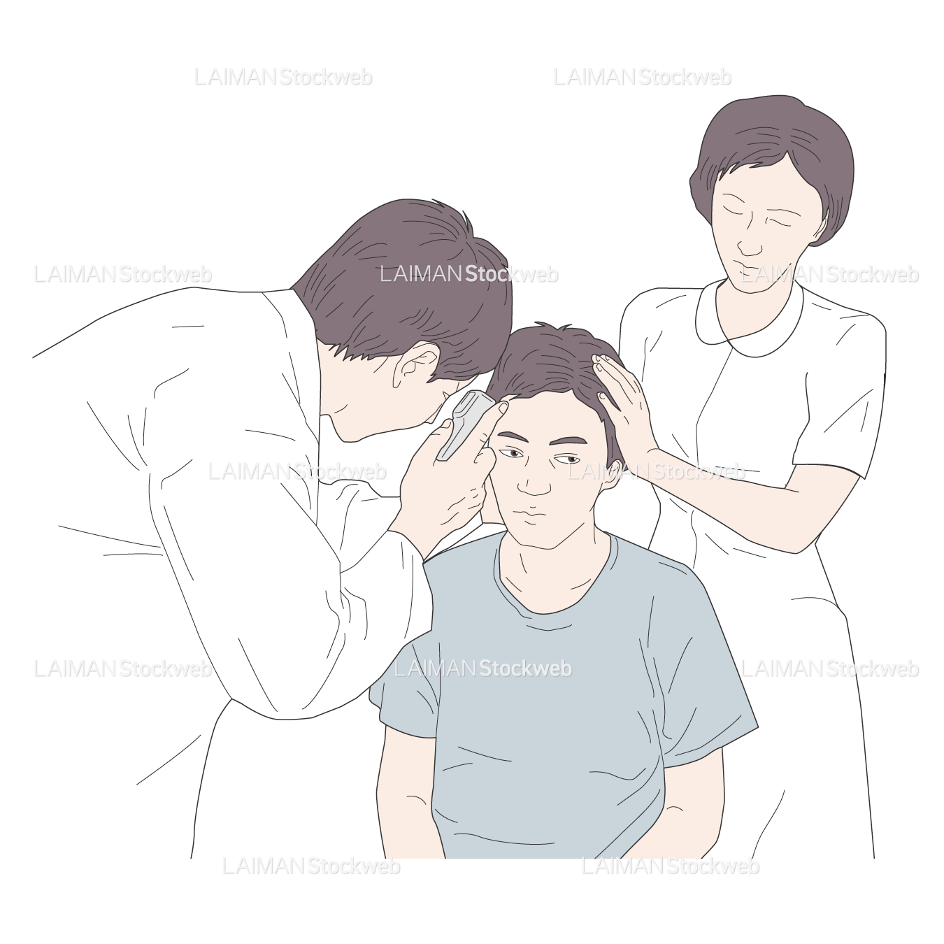 直像鏡検査(仰臥位)
