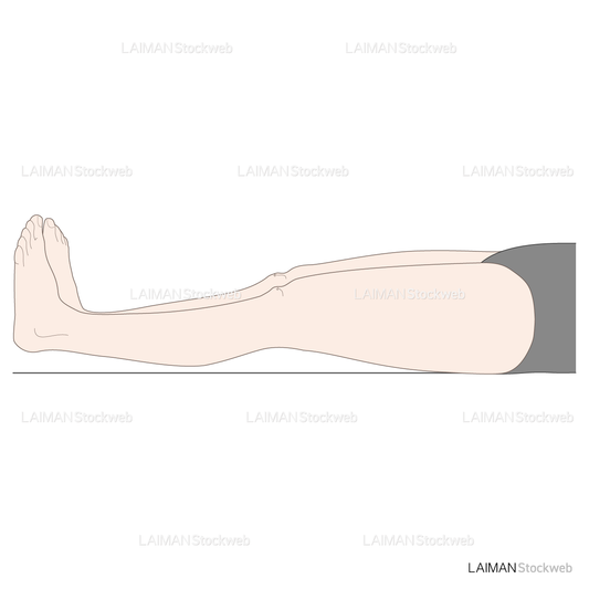 全身関節弛緩性テスト 臥位にて踵が床より2横指以上離れる
