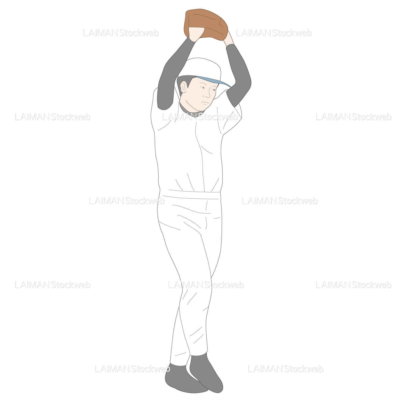 投球動作の各相 ワインドアップ期1