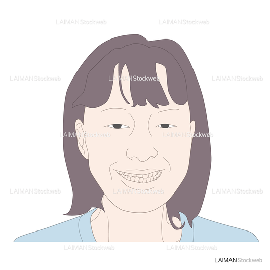口唇の運動/口角を引く