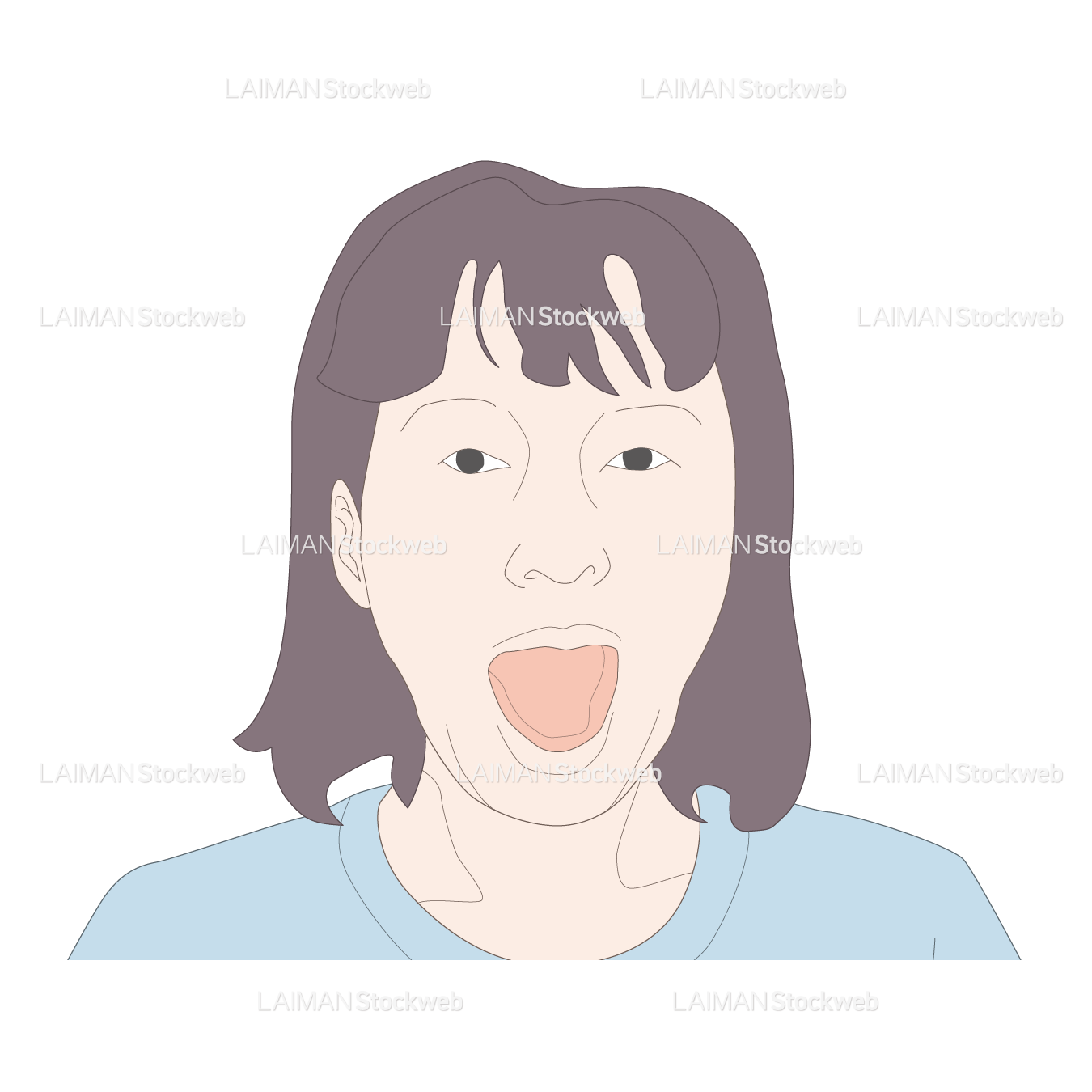 口唇の運動/口を大きく開ける