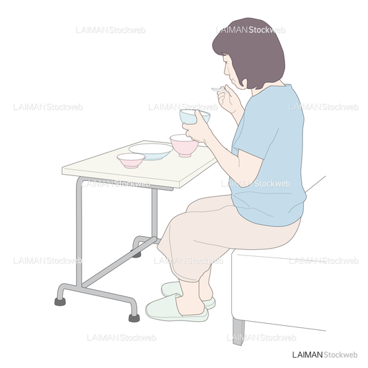 食事の介助/端座位