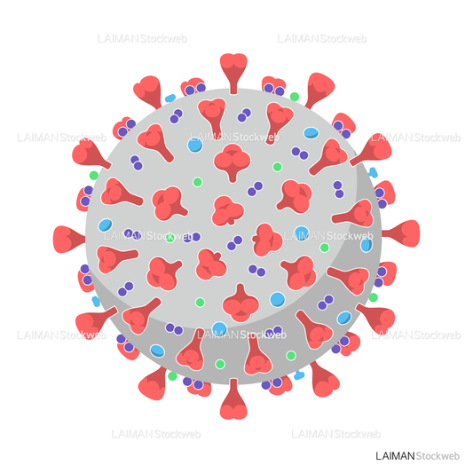 新型コロナウイルス（SARS-CoV-2)の構造_外観