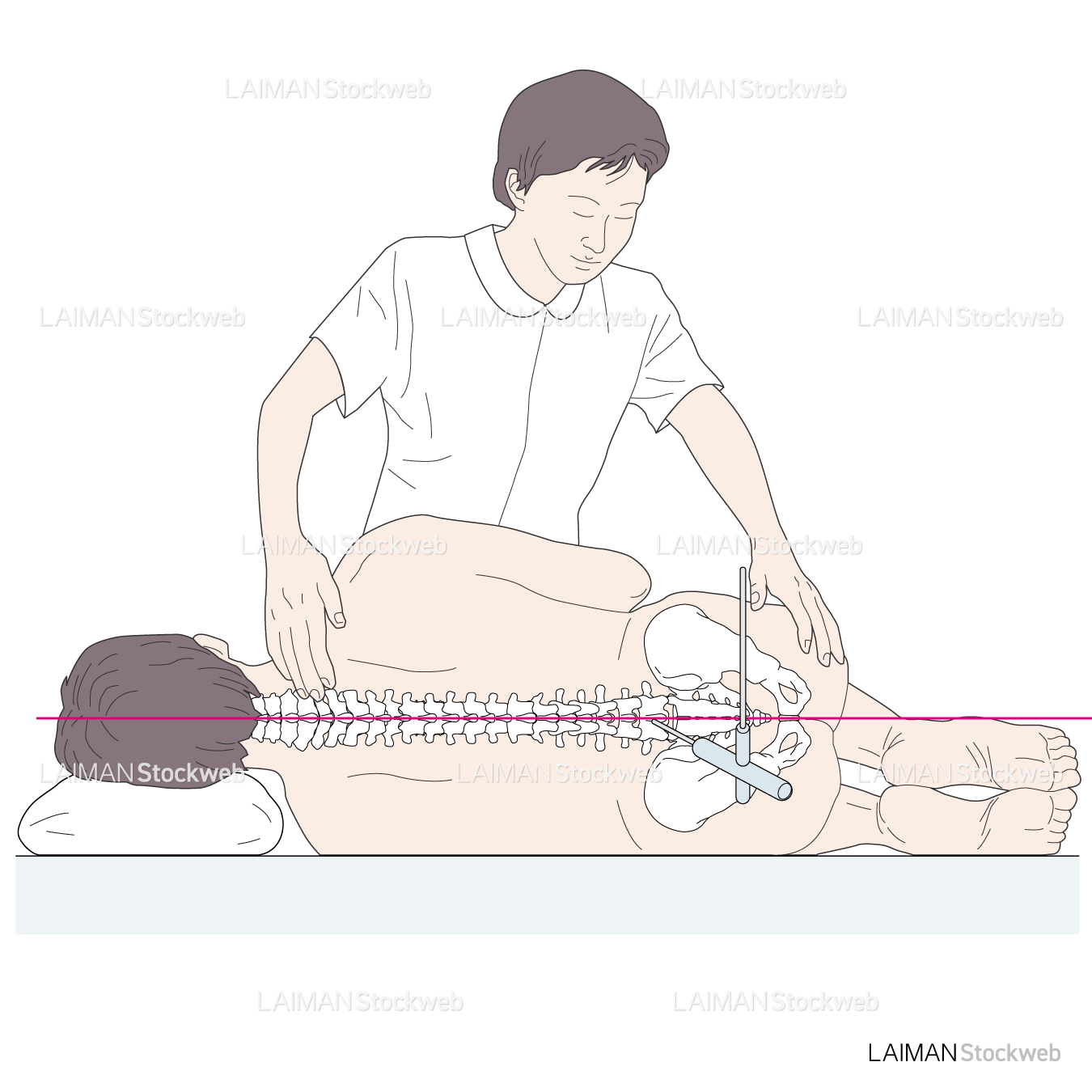 腰椎穿刺時の体位と介助の仕方