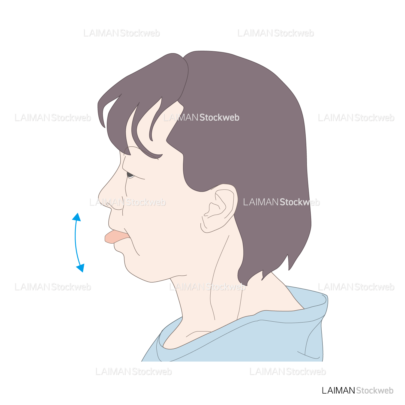 舌の運動／上下に動かす