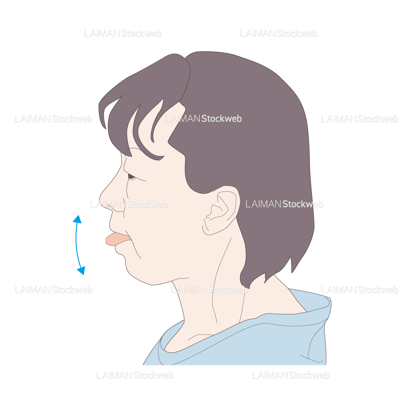 舌の運動／上下に動かす
