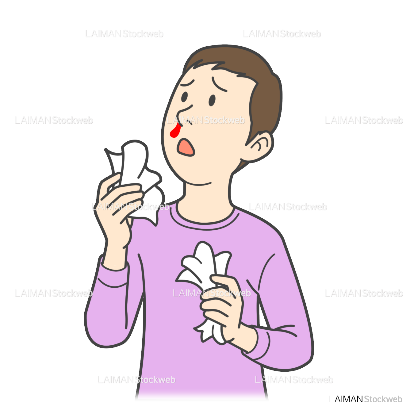 患者イラスト 鼻血 – LAIMAN Stockweb